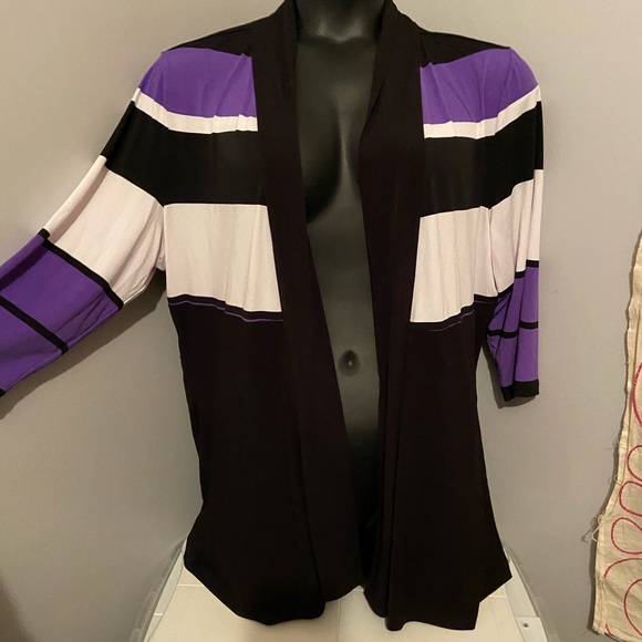 EUC Cooling block color striped cardigan - Picture 2 of 5